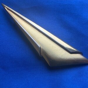 Modernist style gold-tone brooch